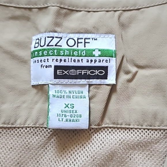 NWOT Exofficio BUZZ OFF insect Repellent tan fishing travel vest XS - Picture 4 of 6